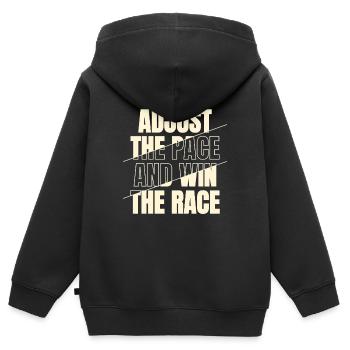Funny XC Running Runner Gifts Unique Edition - Kinder Premium Organic Zip Hoodie - Schwarz - Hinten - AI Model Kid Male (0cm)