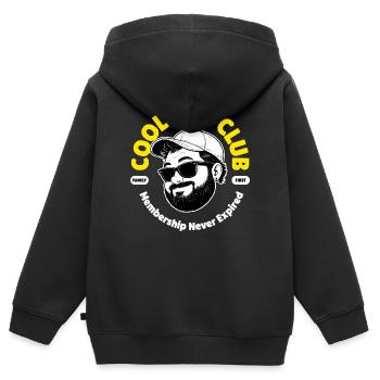 Cool Dad Club Papa Geschenk Vatertag Familie - Kinder Premium Organic Zip Hoodie - Schwarz - Hinten - AI Model Kid Male (0cm)