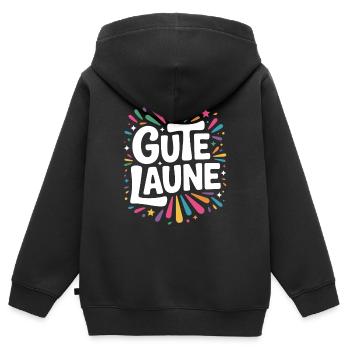 Gute Laune Karneval Fasching Karnevalskostüm Alaaf - Kinder Premium Organic Zip Hoodie - Schwarz - Hinten - AI Model Kid Male (0cm)