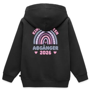 Abschied Kinder Kindergarten Abgänger 2026 - Kinder Premium Organic Zip Hoodie - Schwarz - Hinten - AI Model Kid Male (0cm)