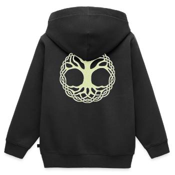 Baum-des-Lebens-Keltische Knotenkreis - Kinder Premium Organic Zip Hoodie - Schwarz - Hinten - AI Model Kid Male (0cm)