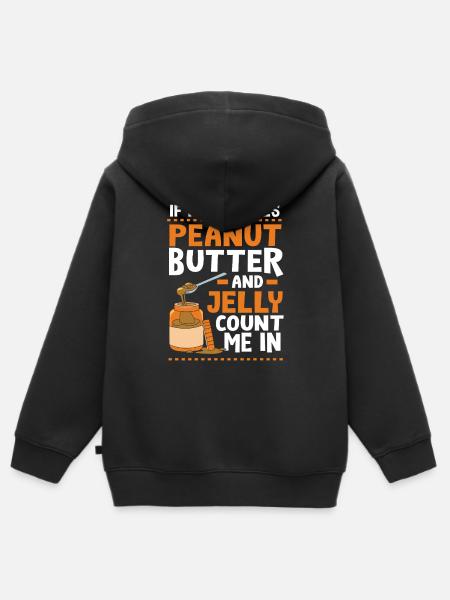 Erdnussbutter - Kinder Premium Organic Zip Hoodie - Schwarz