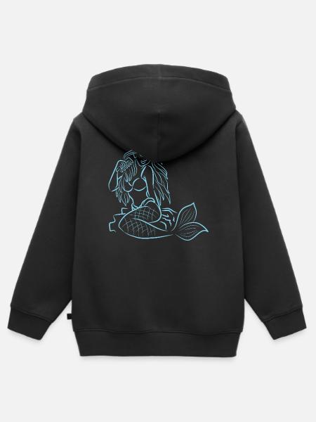 Meerjungfrau - Kinder Premium Organic Zip Hoodie - Schwarz