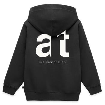art- Is a State of Mind - Kinder Premium Organic Zip Hoodie - Schwarz - Hinten - AI Model Kid Male (0cm)