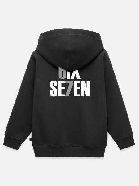 Six Seven - 67 - Meme - Basketball - 6-7 - Kinder Premium Organic Zip Hoodie - Schwarz