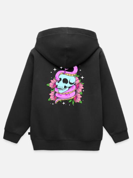 Pastell Gothic - Kinder Premium Organic Zip Hoodie - Schwarz