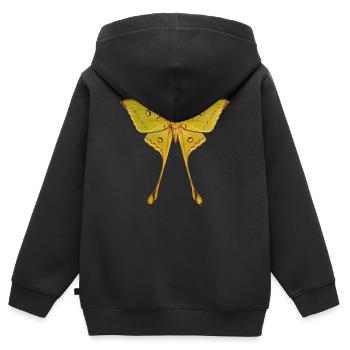 Kometenfalter Argema mittrei - Kinder Premium Organic Zip Hoodie - Schwarz - Hinten - AI Model Kid Male (0cm)