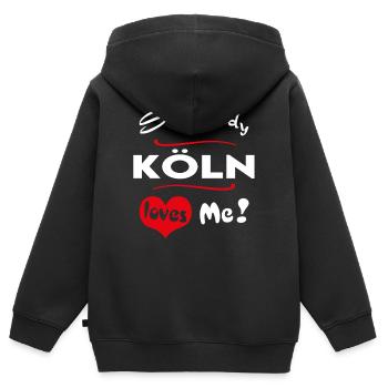 Köln Stadt Urban T-Shirt City Heimatliebe Town - Kinder Premium Organic Zip Hoodie - Schwarz - Hinten - AI Model Kid Male (0cm)