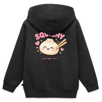 stay squishy - little bites. big happines - Kinder Premium Organic Zip Hoodie - Schwarz - Hinten - AI Model Kid Male (0cm)