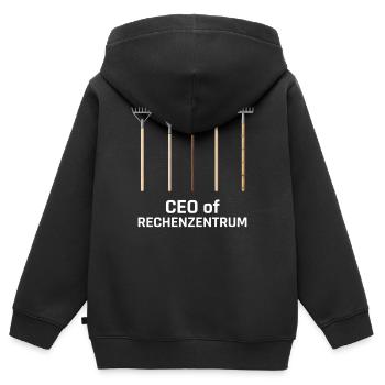 Rechenzentrum Garden Rake Gardener Gardening IT - Kinder Premium Organic Zip Hoodie - Schwarz - Hinten - AI Model Kid Male (0cm)