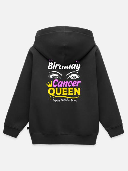 Sternzeichen Krebs - Kinder Premium Organic Zip Hoodie - Schwarz