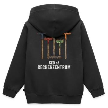 CEO of Rechenzentrum Leiter Programmierer - Kinder Premium Organic Zip Hoodie - Schwarz - Hinten - AI Model Kid Male (0cm)