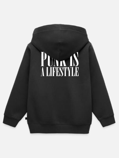 Punk ist ein Lebensstil - Kinder Premium Organic Zip Hoodie - Schwarz