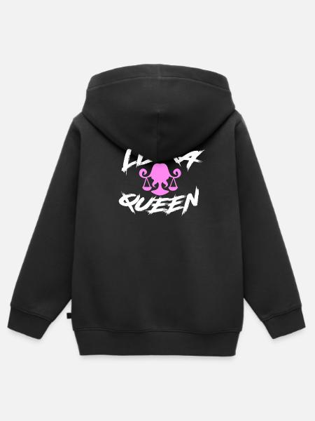 Sternzeichen Waage - Kinder Premium Organic Zip Hoodie - Schwarz