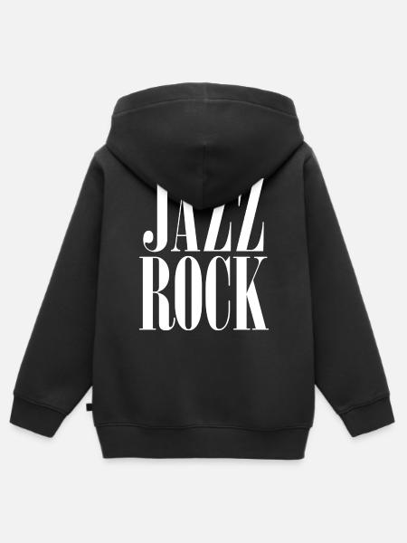 Jazz Rock Bold Logo - Kinder Premium Organic Zip Hoodie - Schwarz