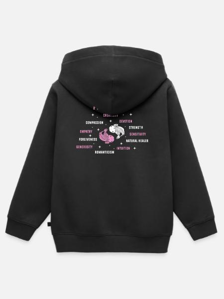 Sternzeichen Fische - Kinder Premium Organic Zip Hoodie - Schwarz
