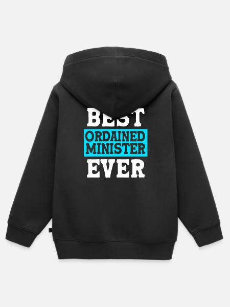 Pfarrer - Kinder Premium Organic Zip Hoodie - Schwarz