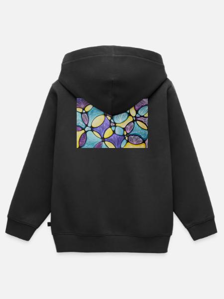 Spektrum - Kinder Premium Organic Zip Hoodie - Schwarz