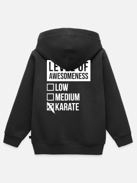 Karate Karate Karate - Kinder Premium Organic Zip Hoodie - Schwarz