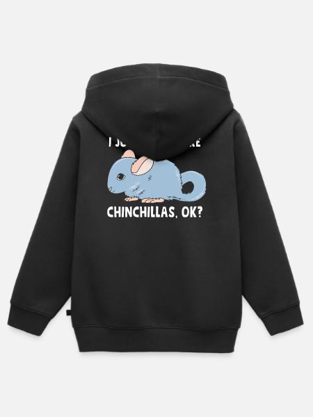 Chinchilla - Kinder Premium Organic Zip Hoodie - Schwarz