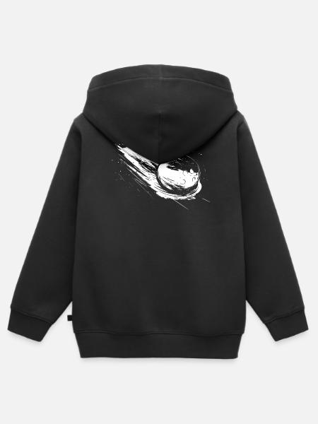 Bowlingkugel Skizze - Kinder Premium Organic Zip Hoodie - Schwarz