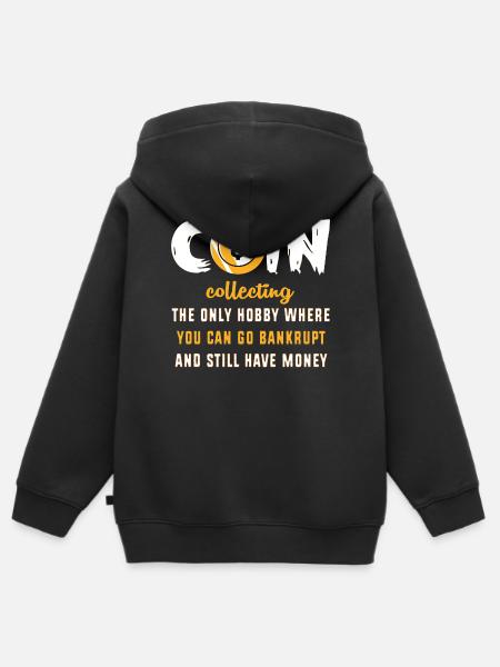 Münzsammler - Kinder Premium Organic Zip Hoodie - Schwarz