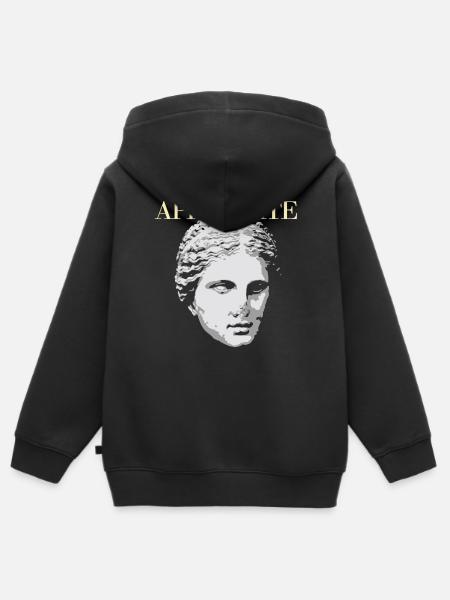 Aphrodite-Büsten-Popkunst - Kinder Premium Organic Zip Hoodie - Schwarz