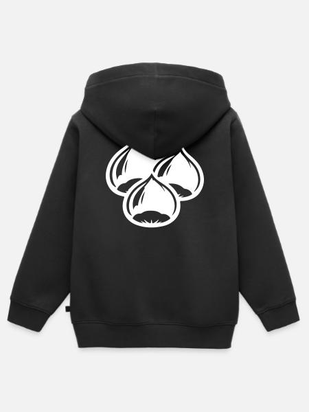 Kastanien Symbol - Kinder Premium Organic Zip Hoodie - Schwarz