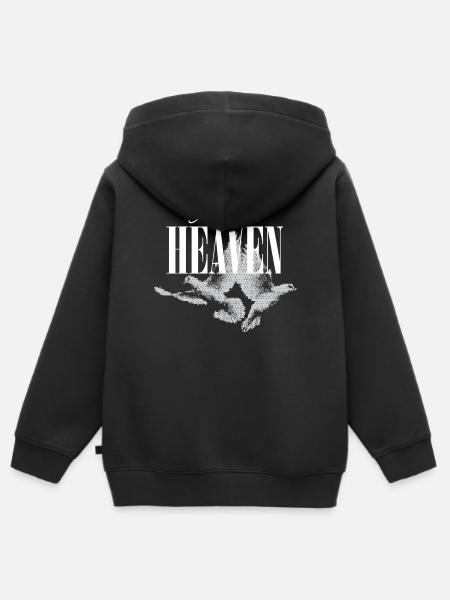 Made in Heaven - Kinder Premium Organic Zip Hoodie - Schwarz