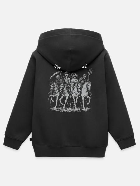Apocalypse Riders Grim Cavalcade - Kinder Premium Organic Zip Hoodie - Schwarz