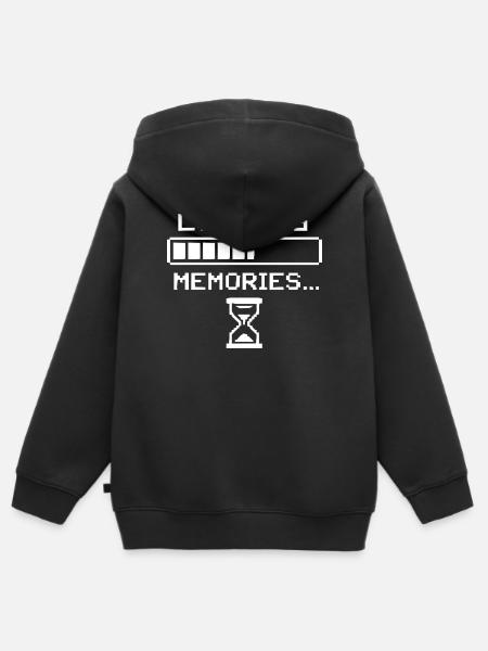 Lade Erinnerungen – Zeit & Gedächtnis - Kinder Premium Organic Zip Hoodie - Schwarz