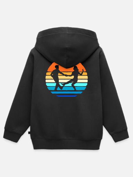Swing Swing-Musik - Kinder Premium Organic Zip Hoodie - Schwarz