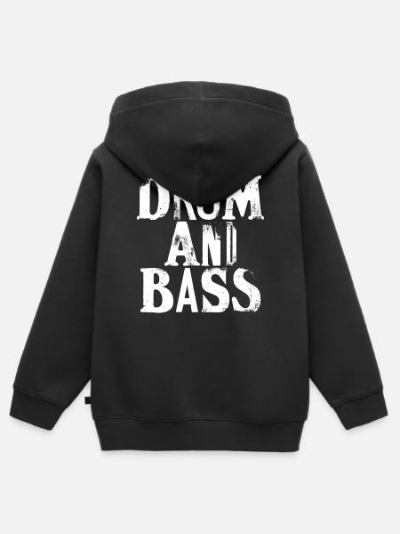 Schlagzeug und Bass - Kinder Premium Organic Zip Hoodie - Schwarz