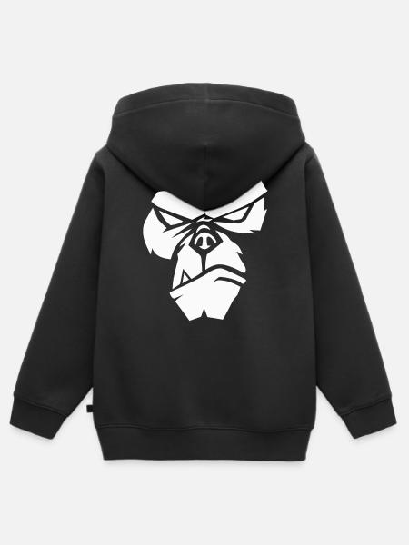 Wütender Affe - Kinder Premium Organic Zip Hoodie - Schwarz