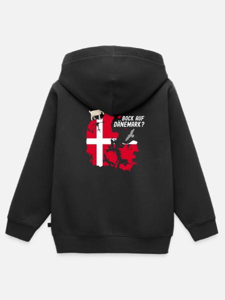 Bock auf Dänemark - Kinder Premium Organic Zip Hoodie - Schwarz