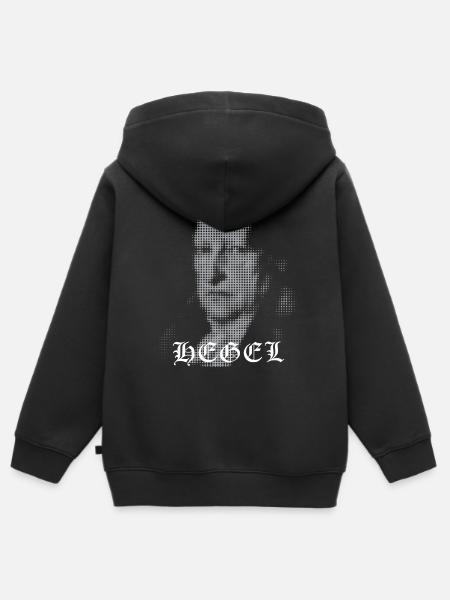 Hegel-Halbton-Porträtkunst - Kinder Premium Organic Zip Hoodie - Schwarz