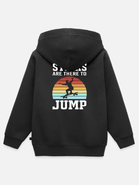 Longboard Longboarder Longboarding - Kinder Premium Organic Zip Hoodie - Schwarz