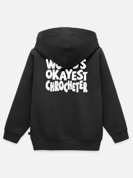 Häkeln Häklerin Häkler - Kinder Premium Organic Zip Hoodie - Schwarz