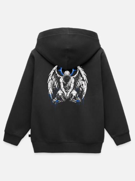 Gefallene Engelsfinsternis - Kinder Premium Organic Zip Hoodie - Schwarz