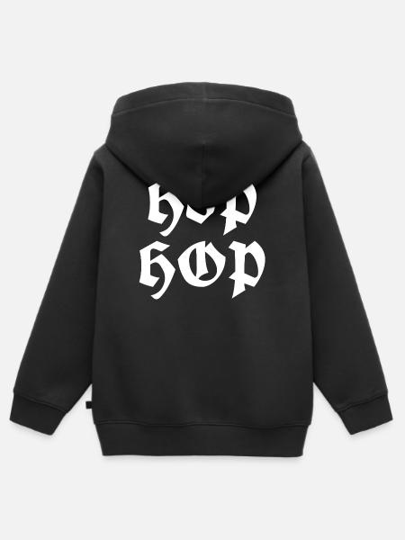 Gotische Hip-Hop-Glyphen - Kinder Premium Organic Zip Hoodie - Schwarz