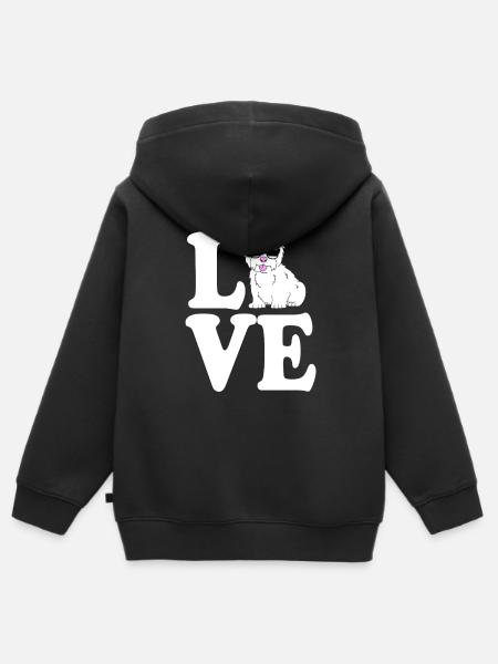 West Highland Terrier - Kinder Premium Organic Zip Hoodie - Schwarz