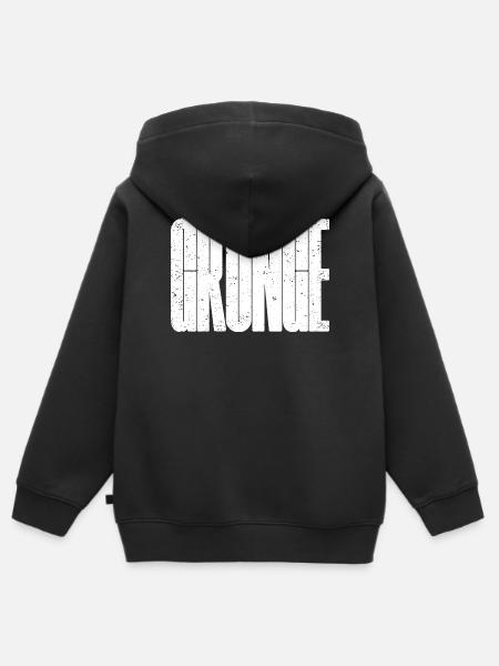 Stressige, kräftige Grunge-Musik - Kinder Premium Organic Zip Hoodie - Schwarz