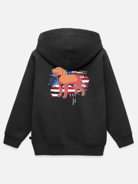 Chesapeake Bay Retriever - Kinder Premium Organic Zip Hoodie - Schwarz