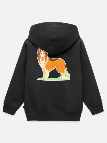 Silken Windhound - Kinder Premium Organic Zip Hoodie - Schwarz