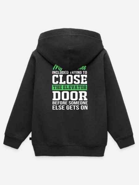 Aufzug - Kinder Premium Organic Zip Hoodie - Schwarz