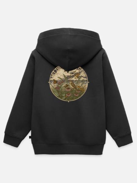 Let The Prairie Grow Native Prairie - Kinder Premium Organic Zip Hoodie - Schwarz