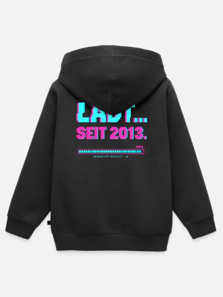 Lädt Seit 2013 Gamer Spruch - Kinder Premium Organic Zip Hoodie - Schwarz