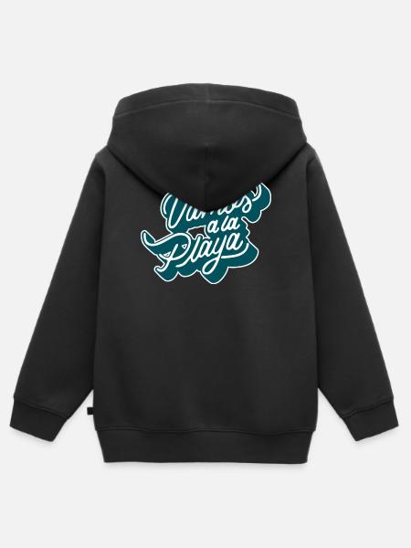 Vamos à la playa - Kinder Premium Organic Zip Hoodie - Schwarz