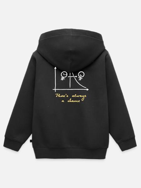 Es gibt immer eine Chance - Kinder Premium Organic Zip Hoodie - Schwarz