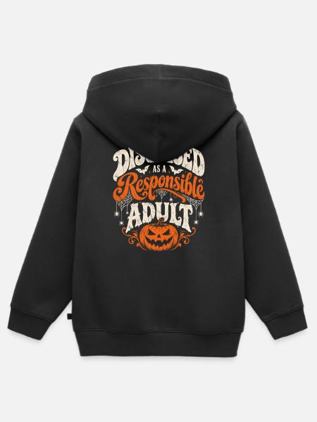 Verkleidet als verantwortlicher Erwachsener - Kinder Premium Organic Zip Hoodie - Schwarz